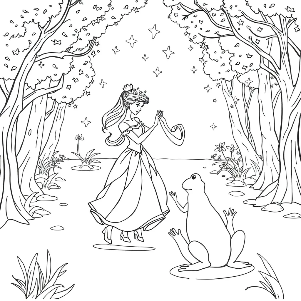 Princess And The Frog coloring page