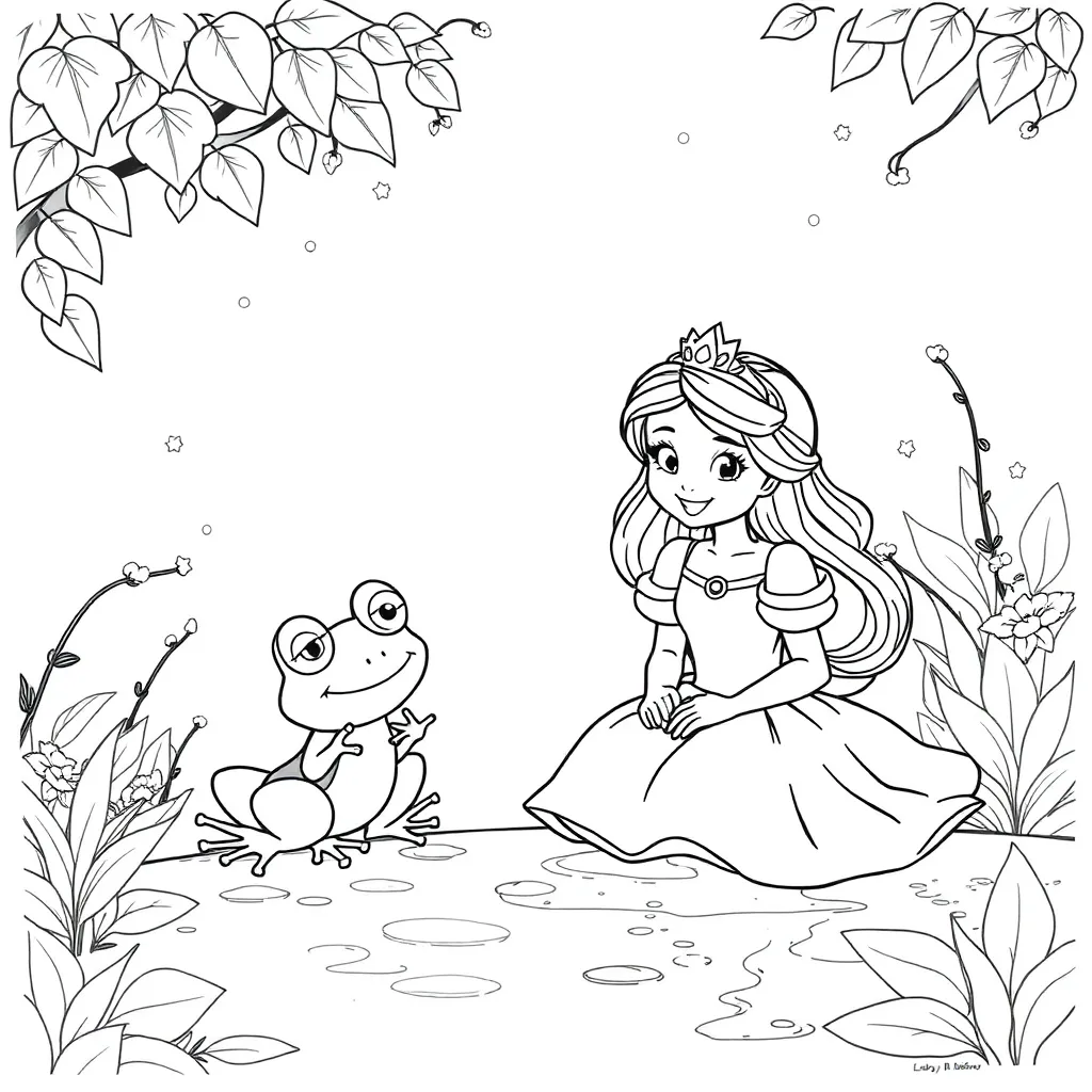 Princess And The Frog coloring page