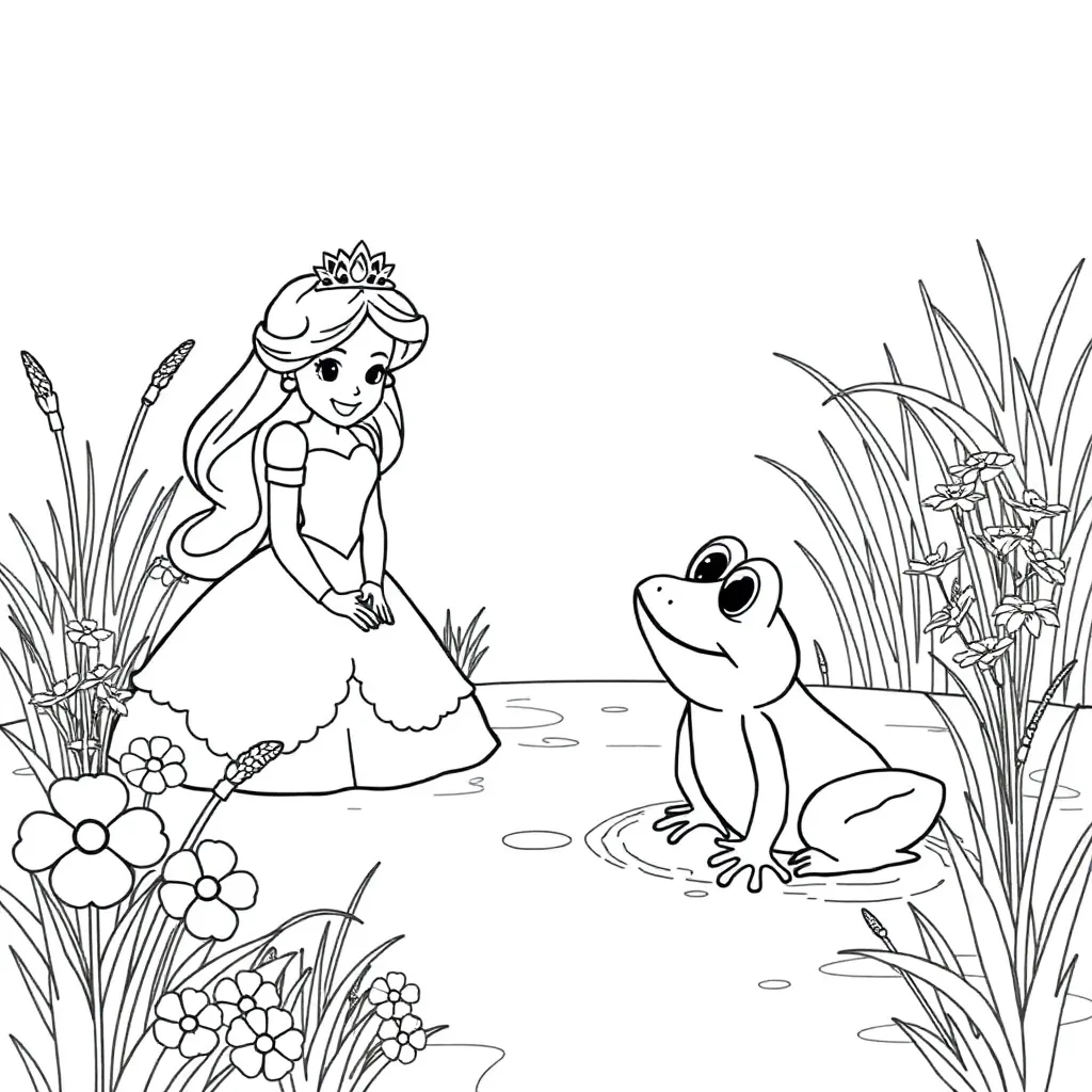 Princess And The Frog coloring page