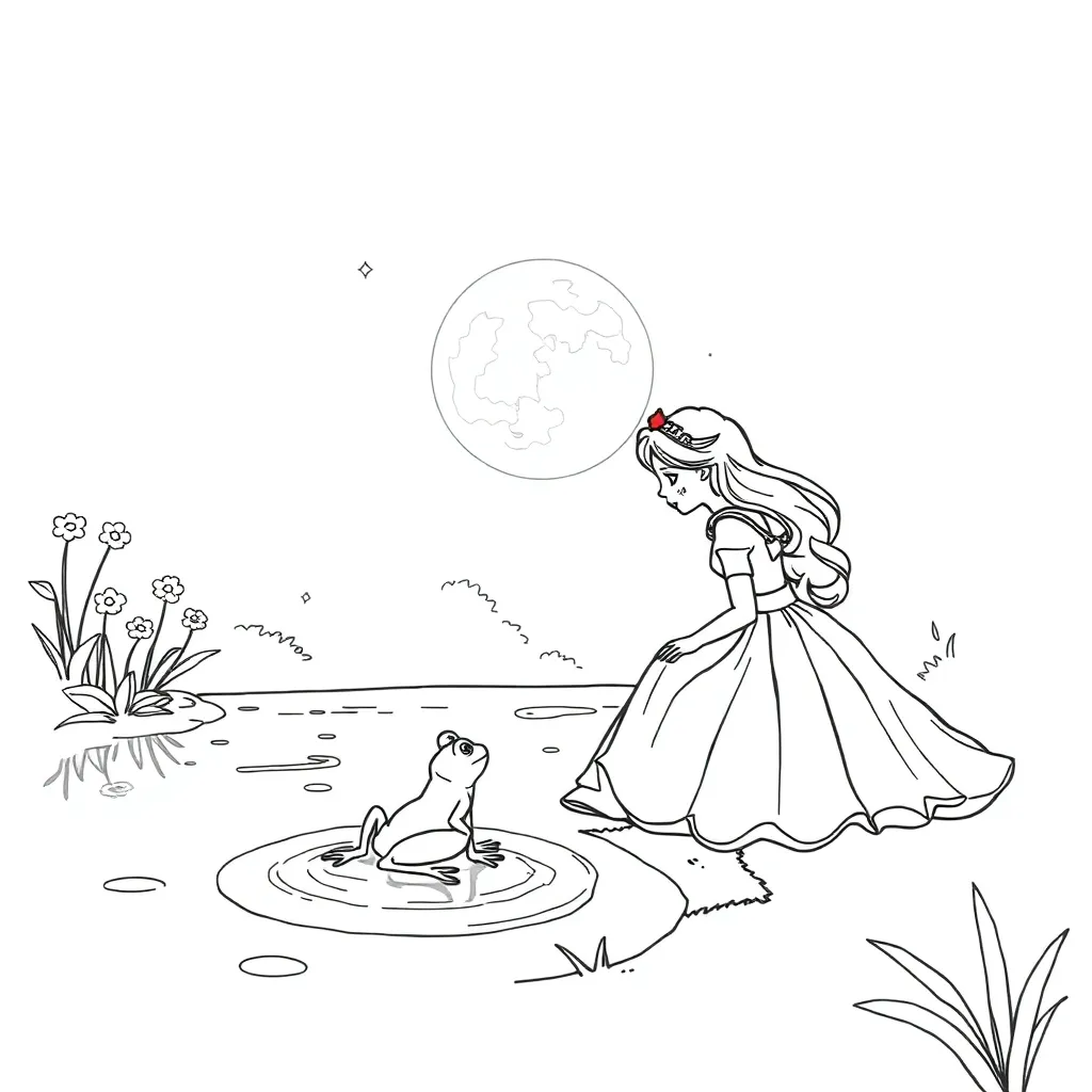 Princess And The Frog coloring page