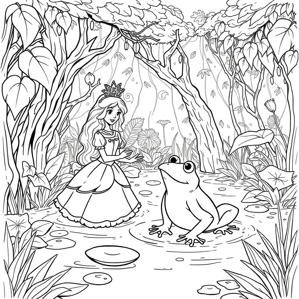 Princess And The Frog coloring page
