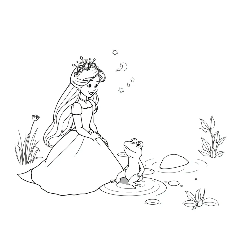 Princess And The Frog coloring page