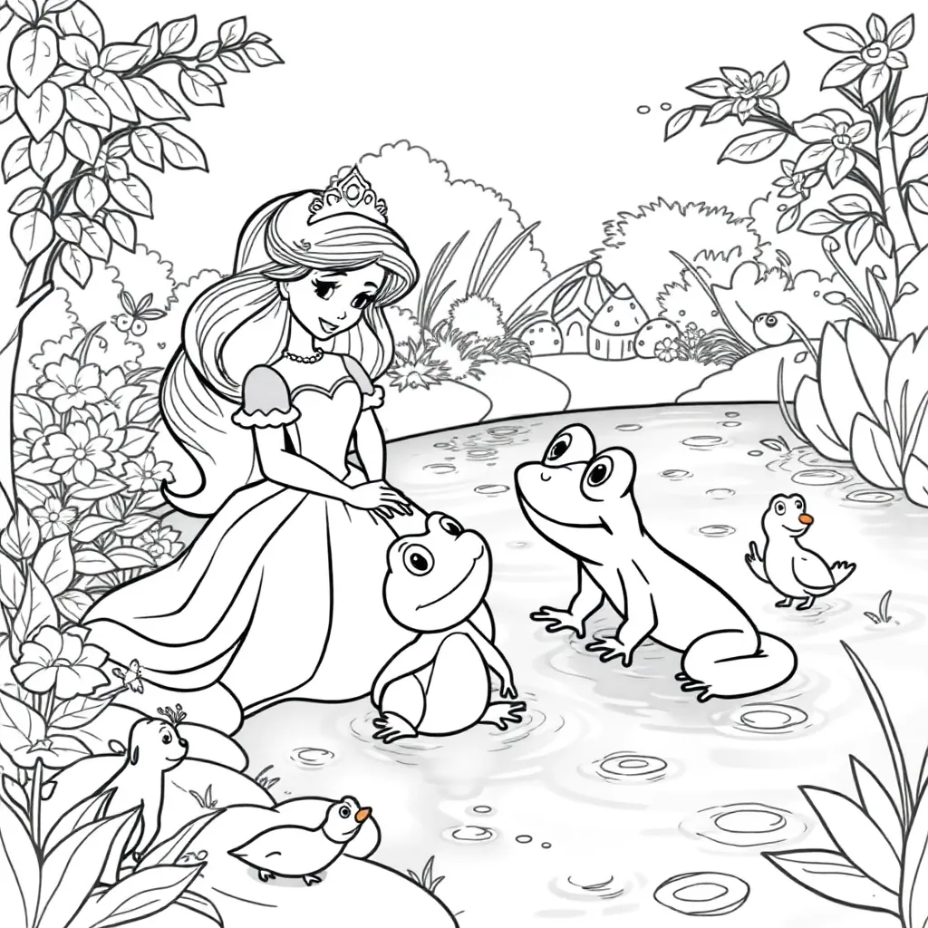 Princess And The Frog coloring page