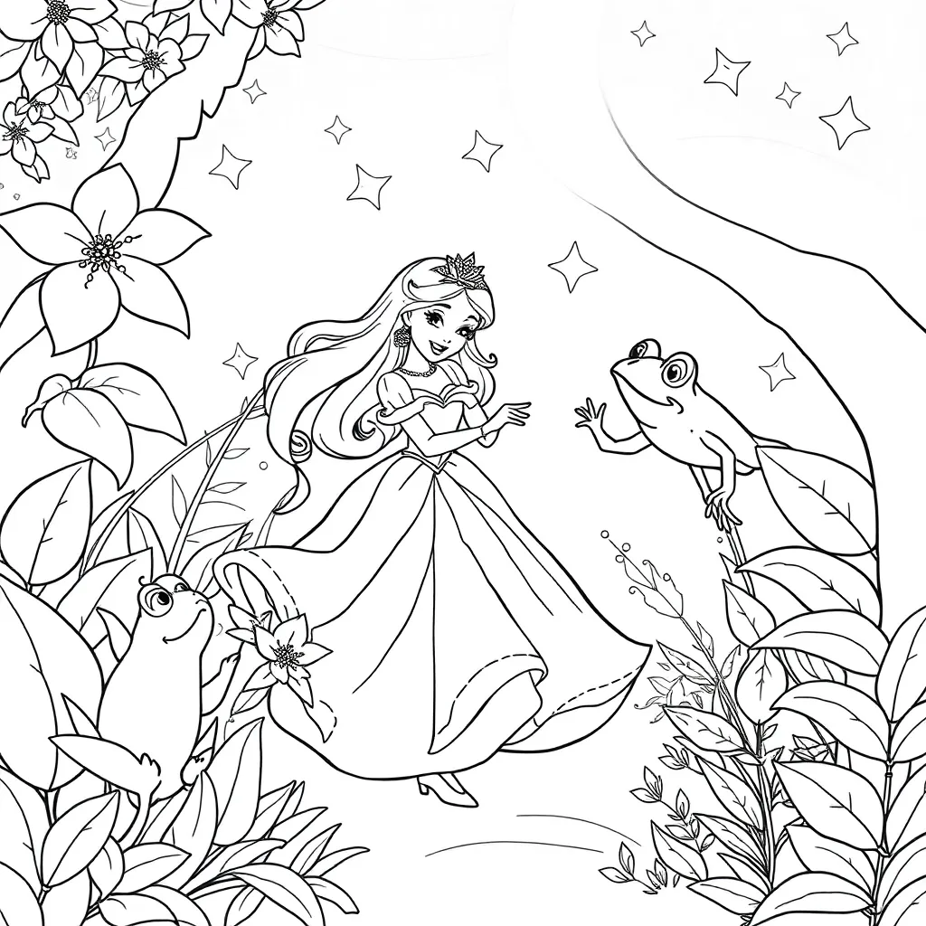 Princess And The Frog coloring page