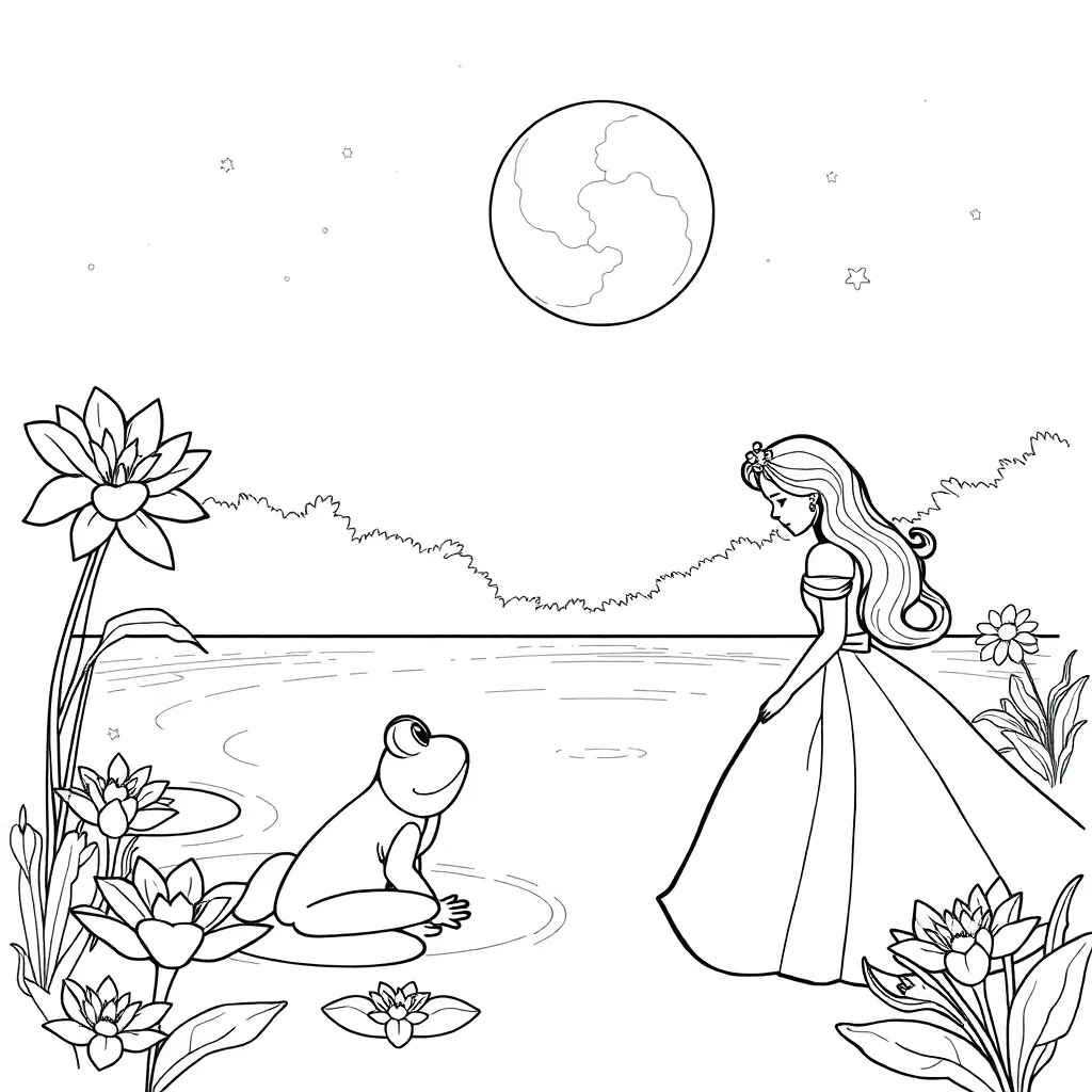 Princess And The Frog coloring page
