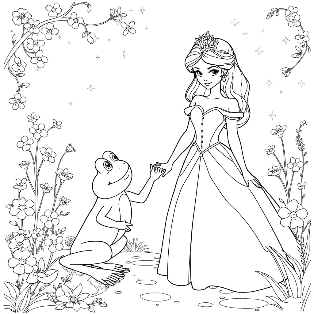 Princess And The Frog coloring page