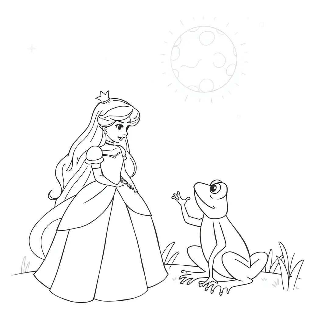 Princess And The Frog coloring page