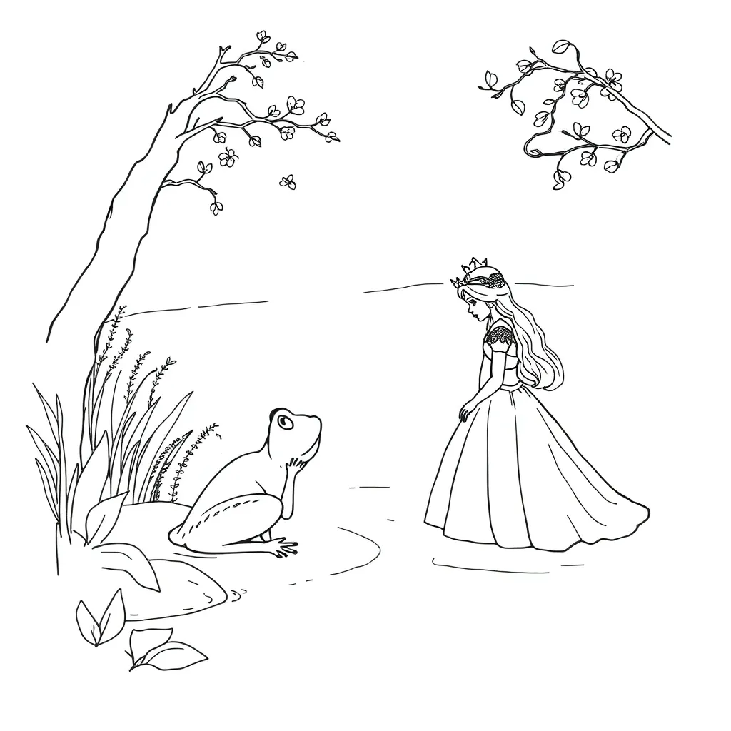 Princess And The Frog coloring page
