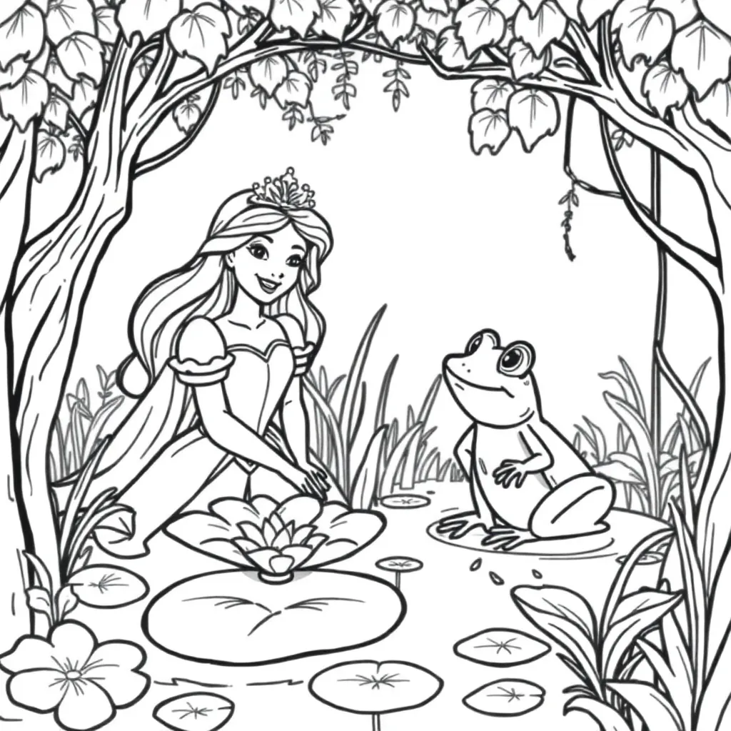 Princess And The Frog coloring page