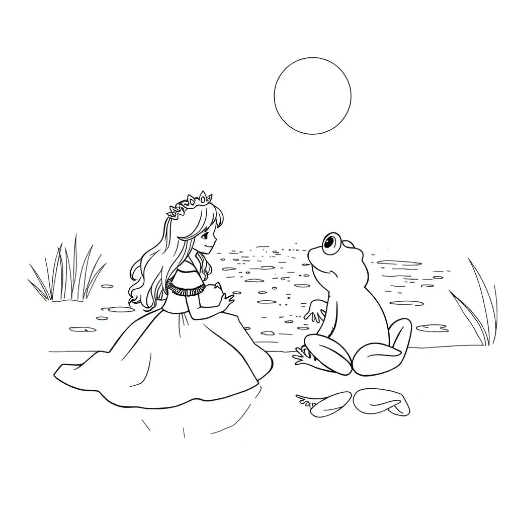 Princess And The Frog coloring page
