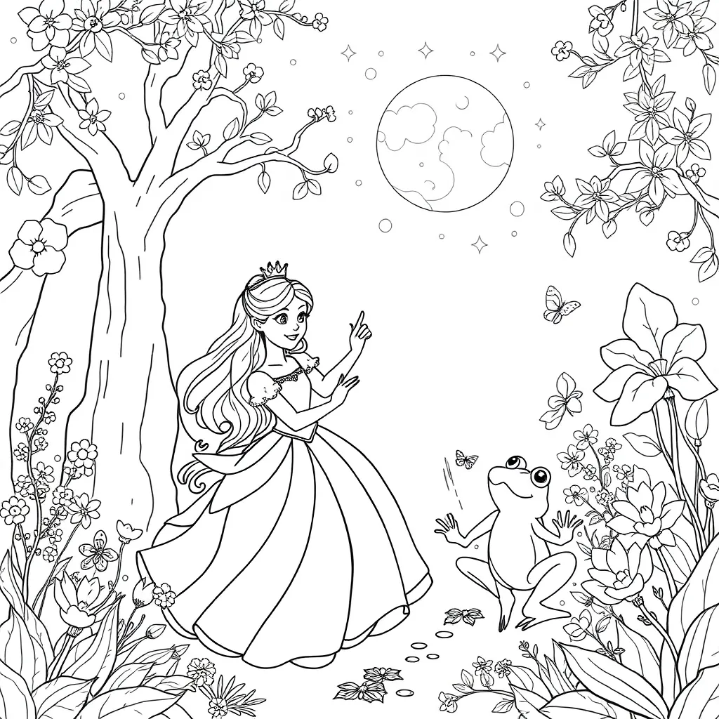Princess And The Frog coloring page
