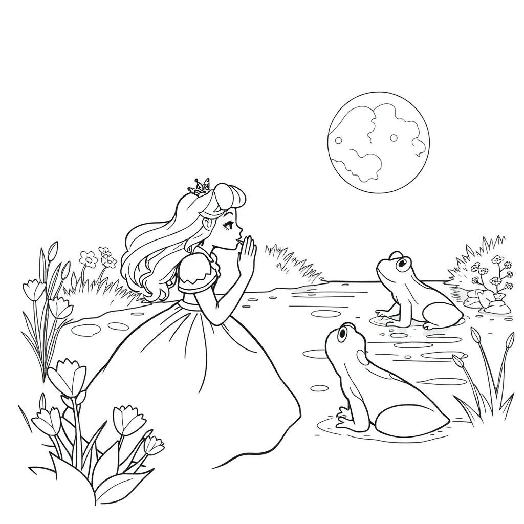 Princess And The Frog coloring page