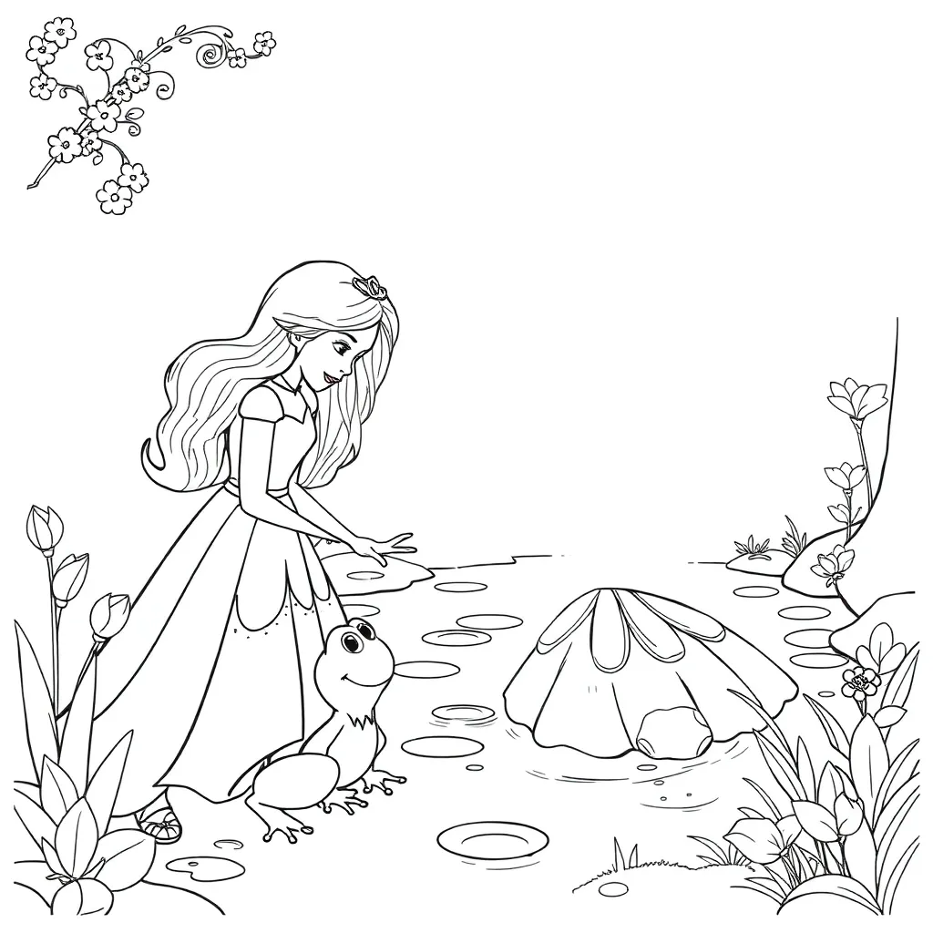 Princess And The Frog coloring page