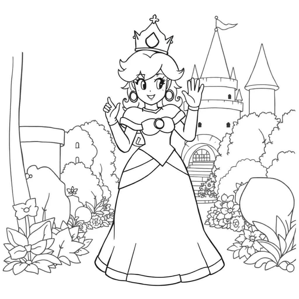 Princess Peach coloring page
