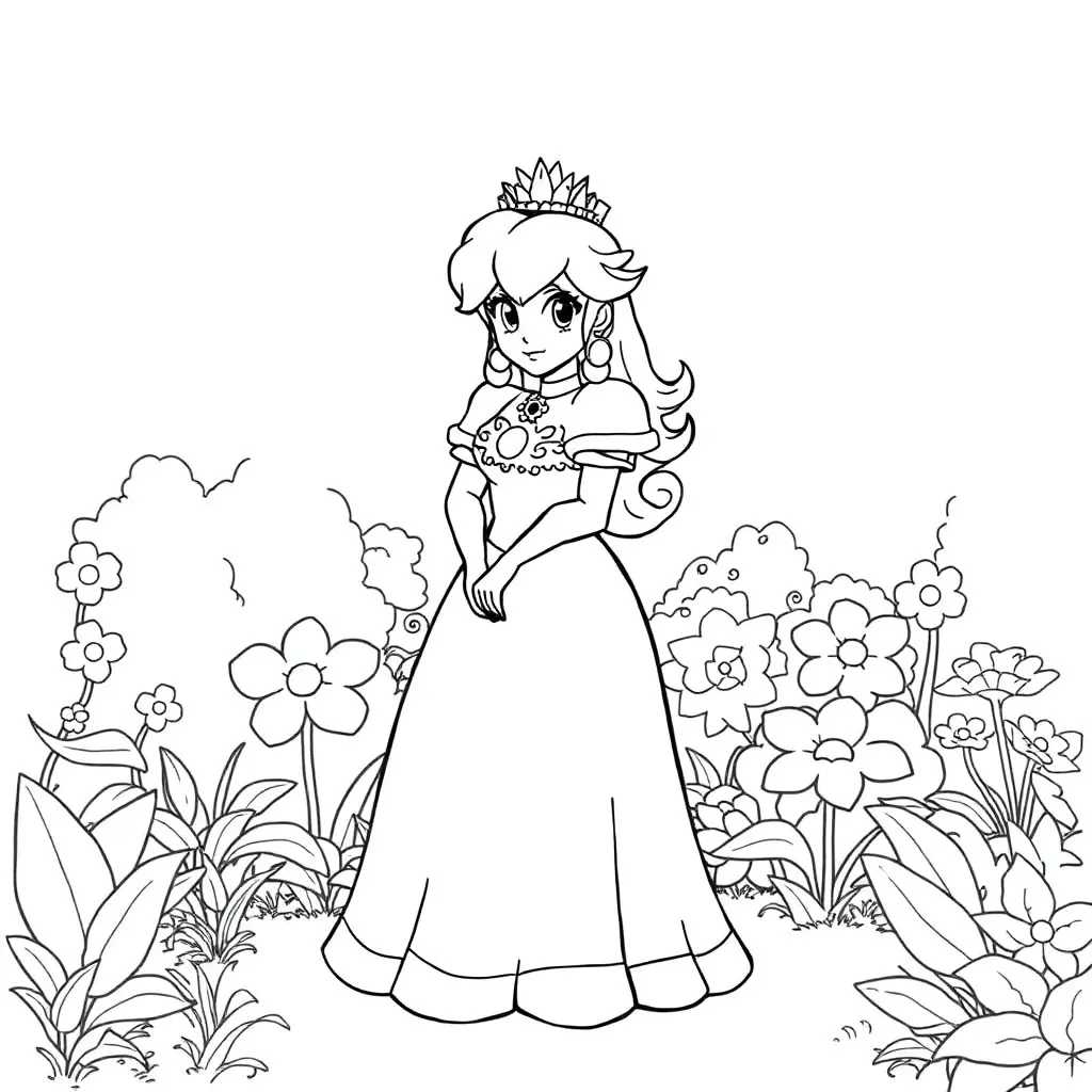 Princess Peach coloring page