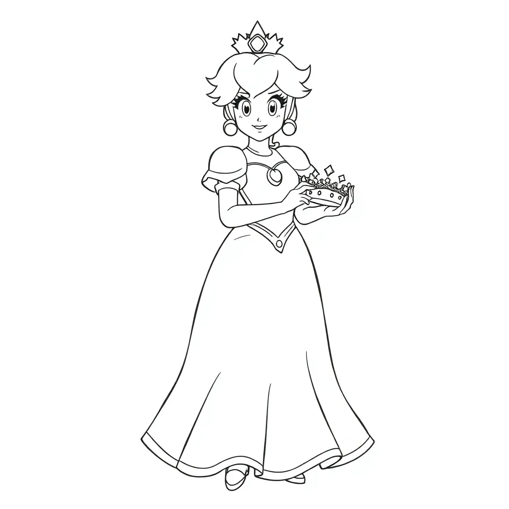 Princess Peach coloring page