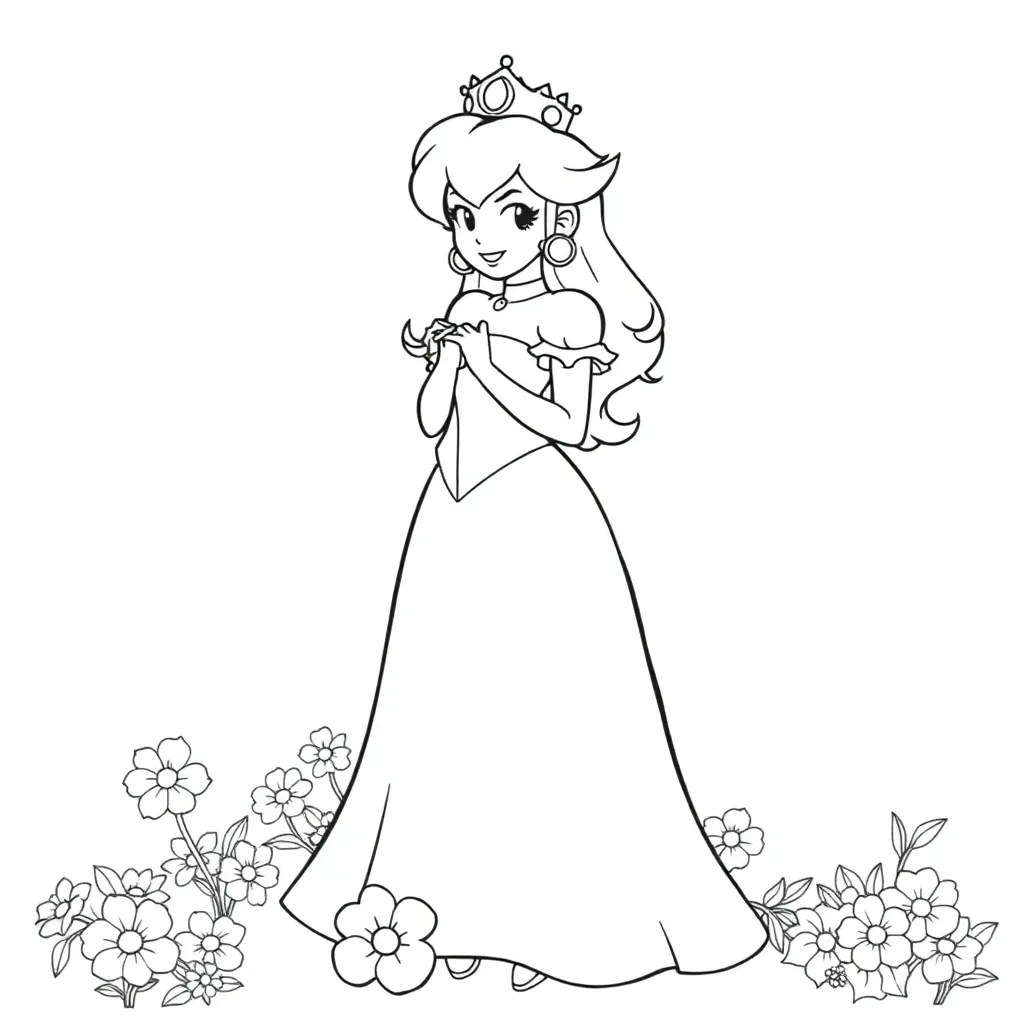 Princess Peach coloring page