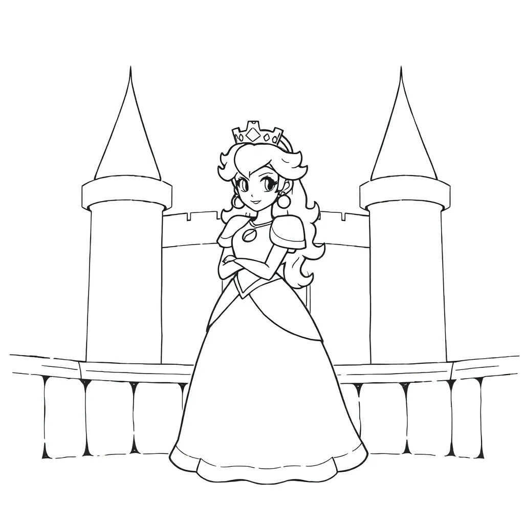 Princess Peach coloring page