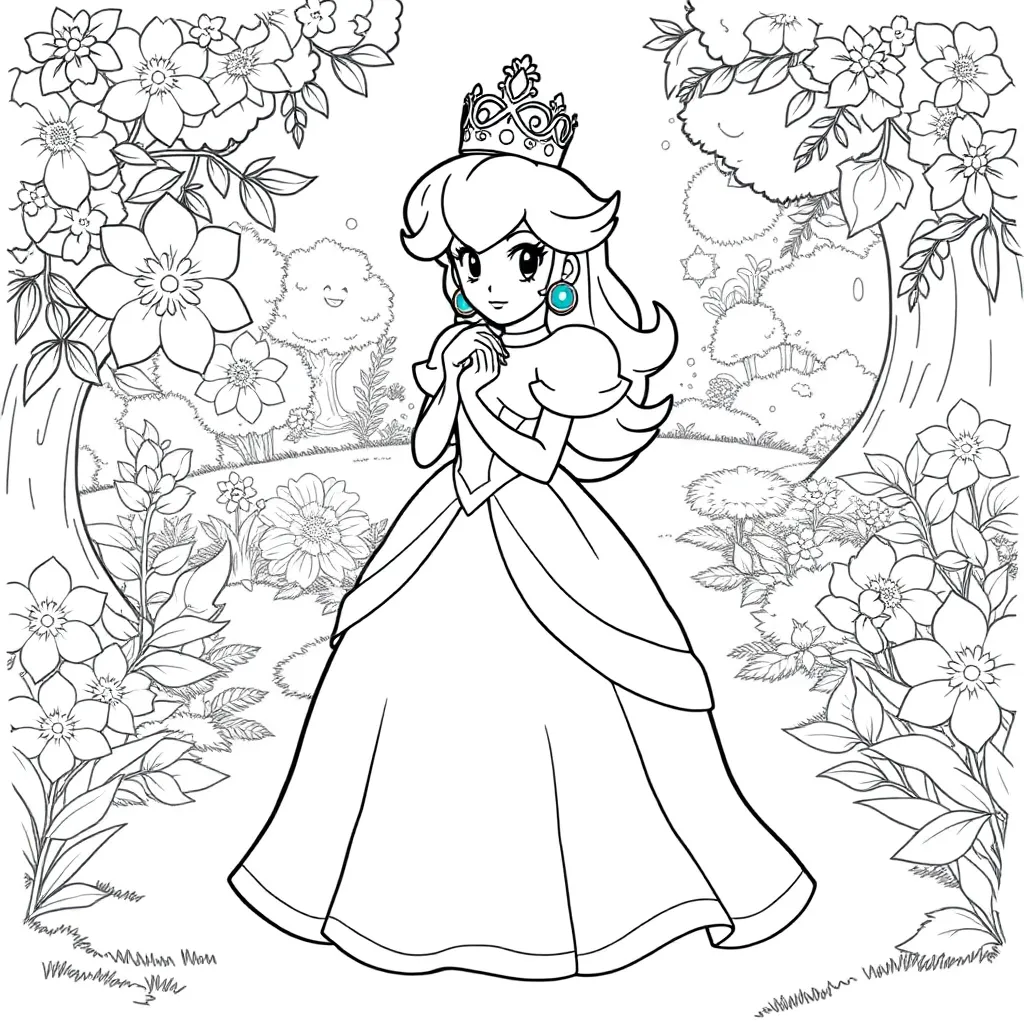 Princess Peach coloring page