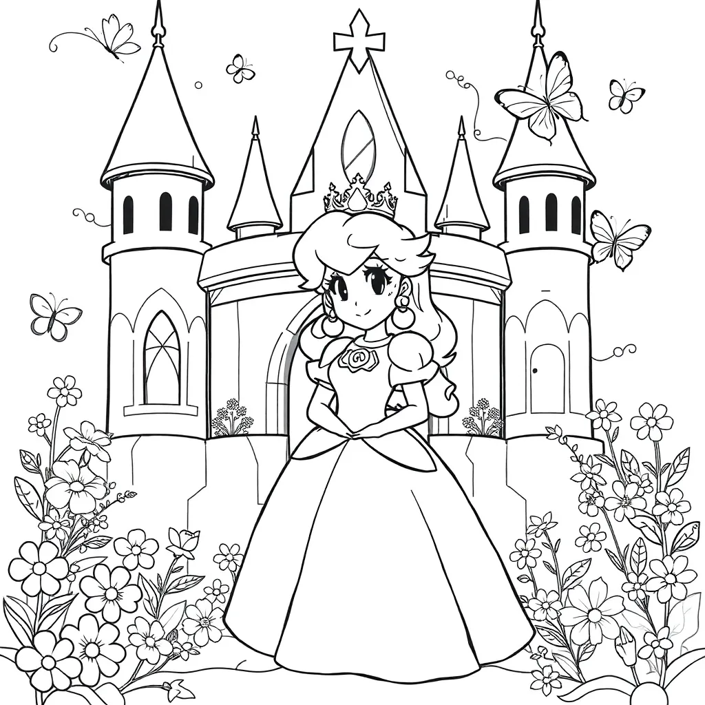 Princess Peach coloring page