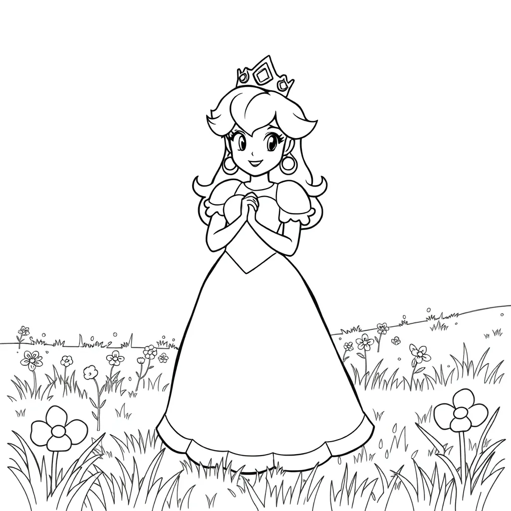 Princess Peach coloring page