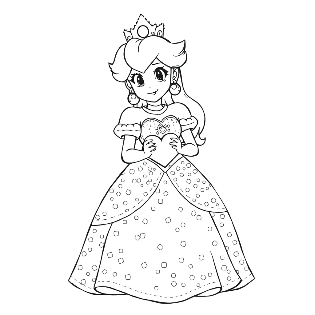 Princess Peach coloring page