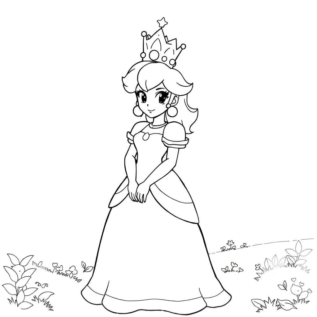 Princess Peach coloring page