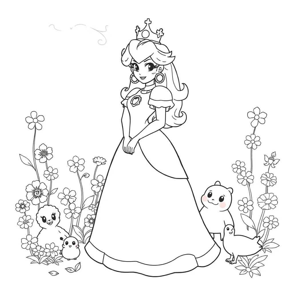 Princess Peach coloring page