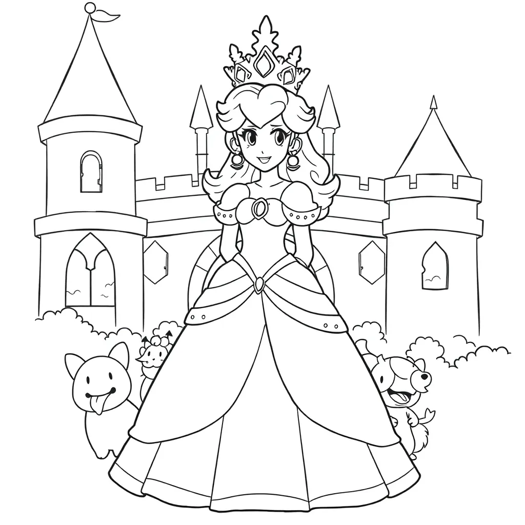 Princess Peach coloring page