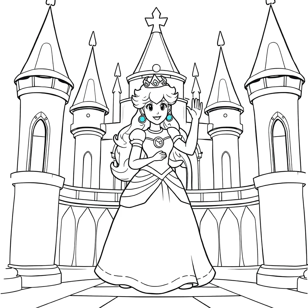 Princess Peach coloring page