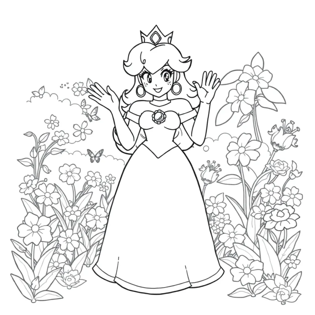 Princess Peach coloring page