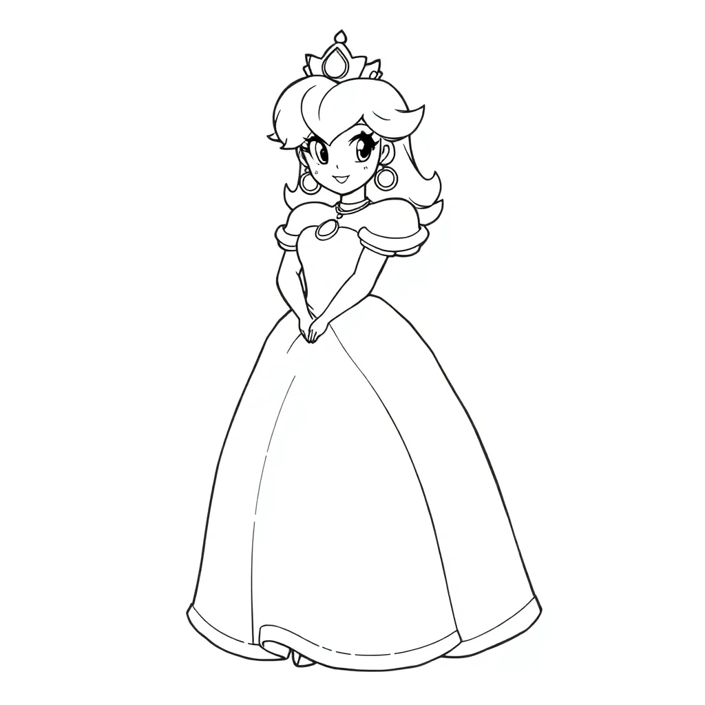 Princess Peach coloring page