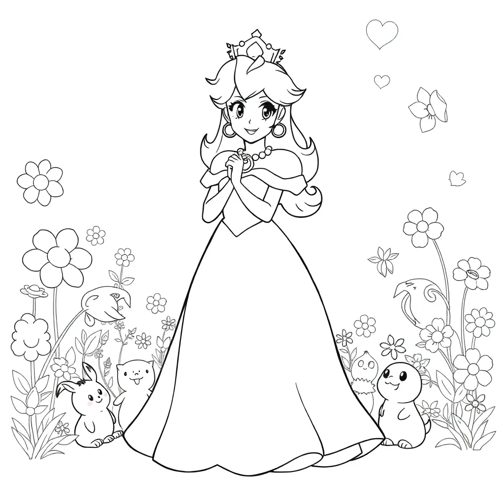 Princess Peach coloring page