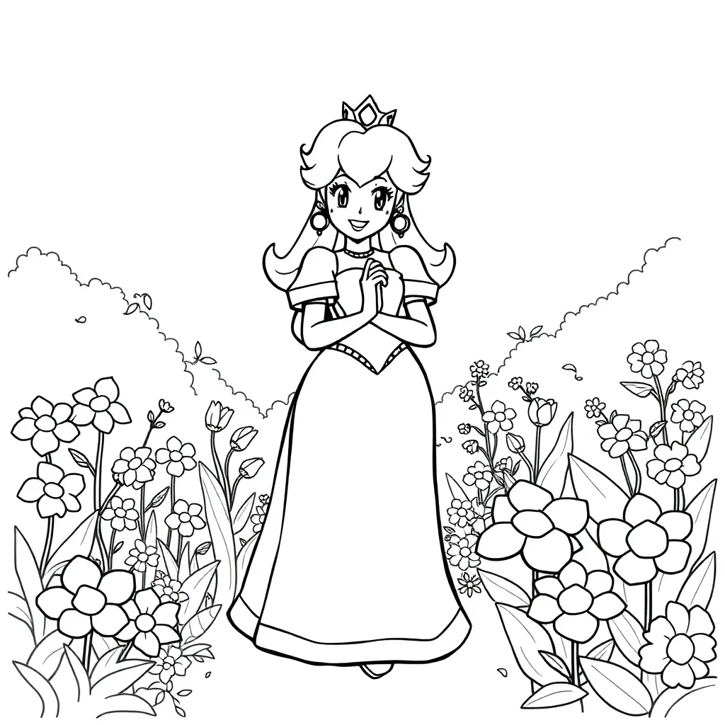 Princess Peach coloring page