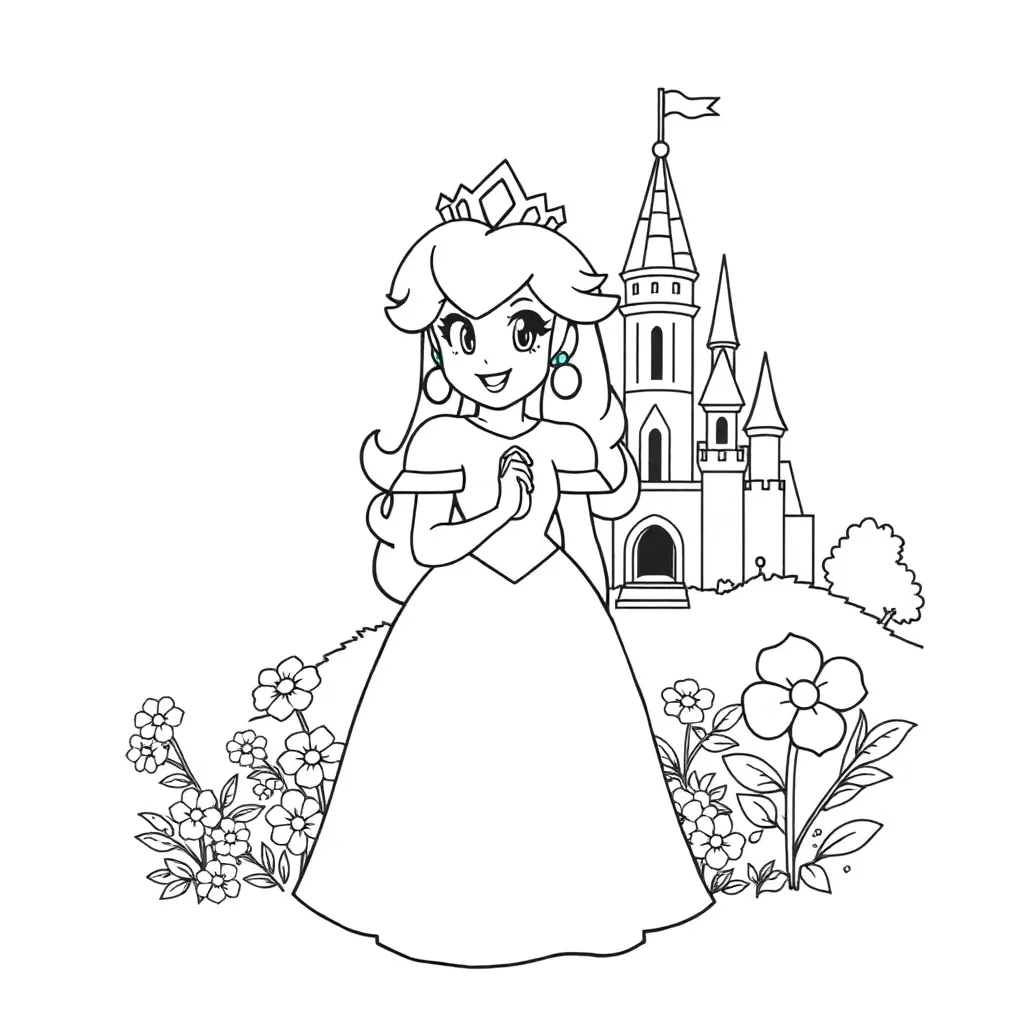Princess Peach coloring page