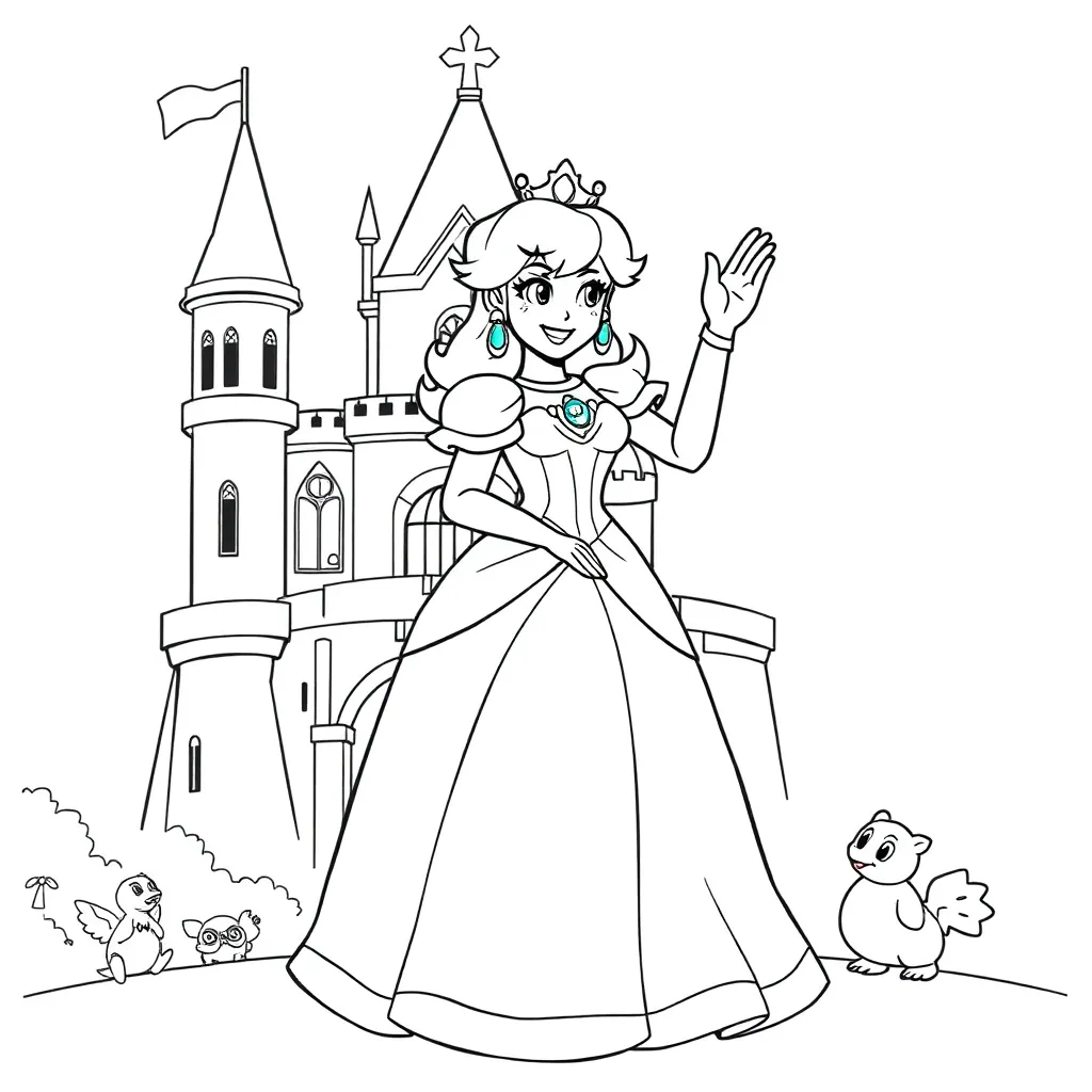 Princess Peach coloring page