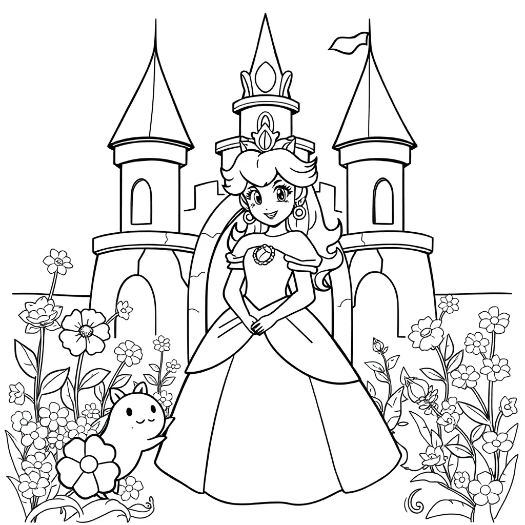 Princess Peach coloring page