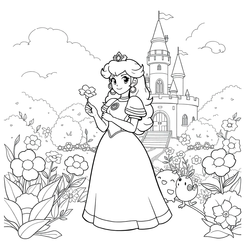 Princess Peach coloring page