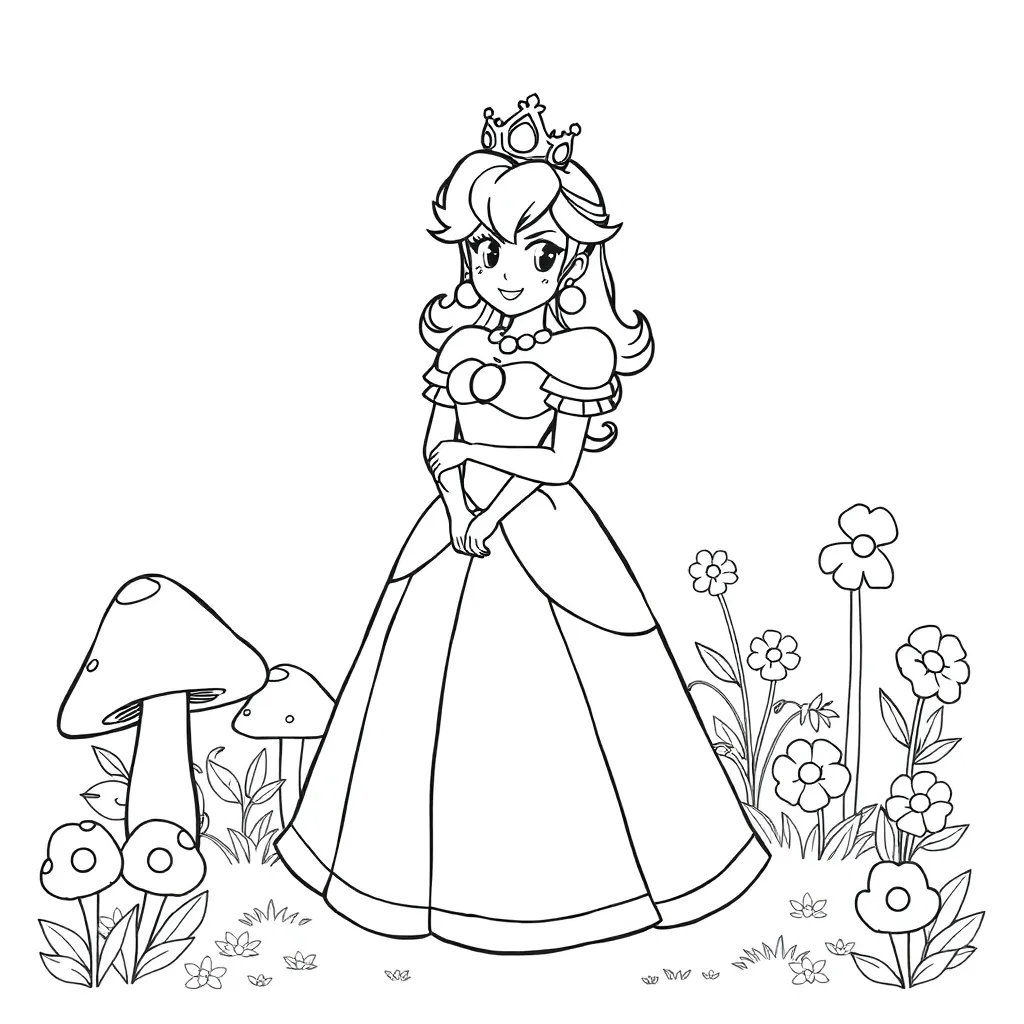 Princess Peach coloring page