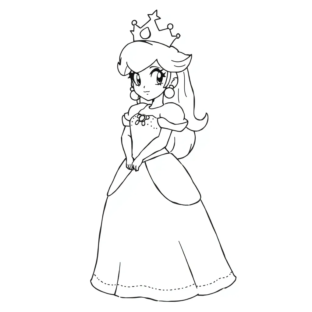 Princess Peach coloring page