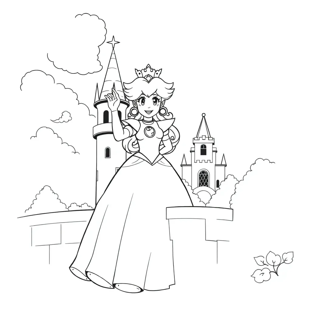 Princess Peach coloring page
