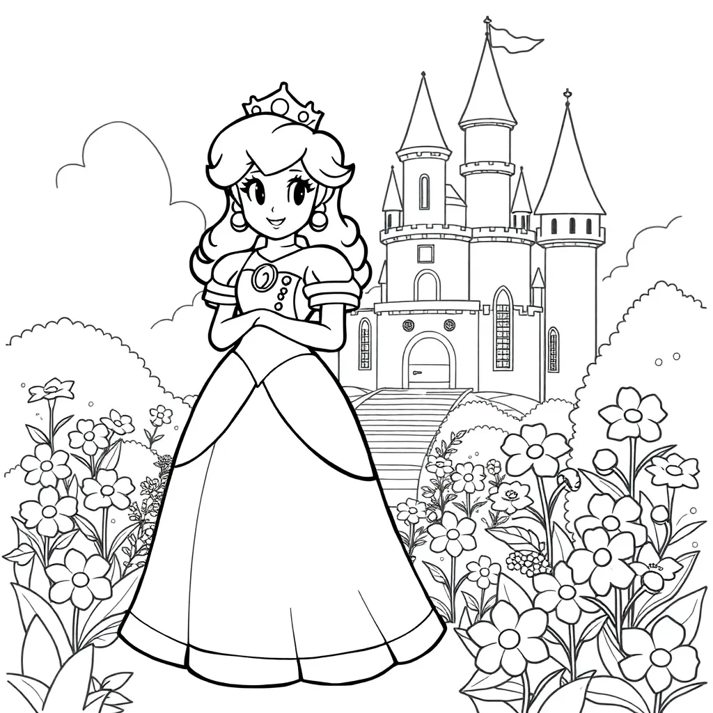 Princess Peach coloring page