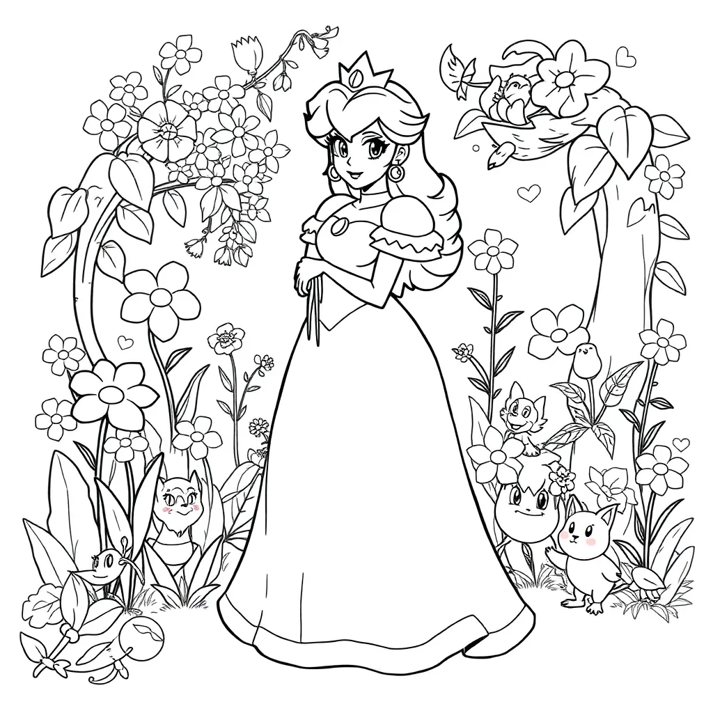 Princess Peach coloring page