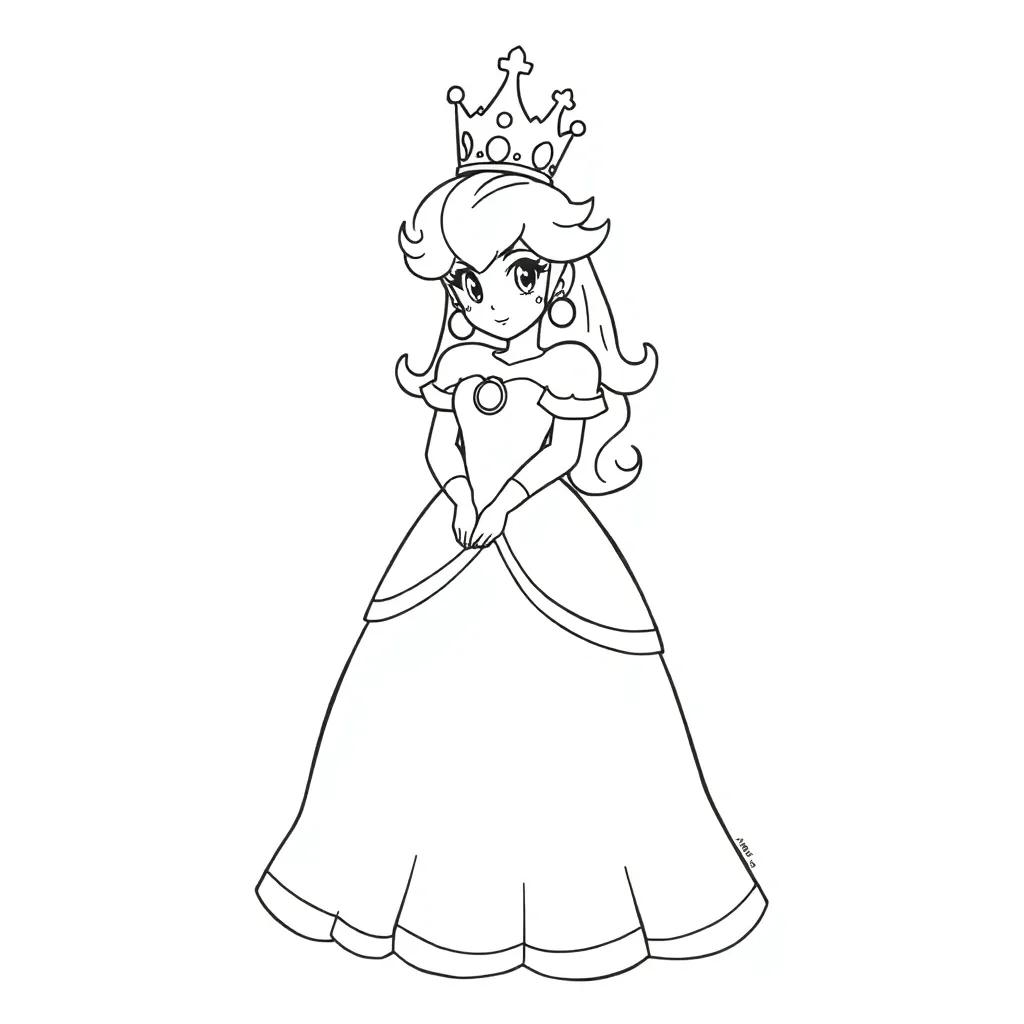 Princess Peach coloring page