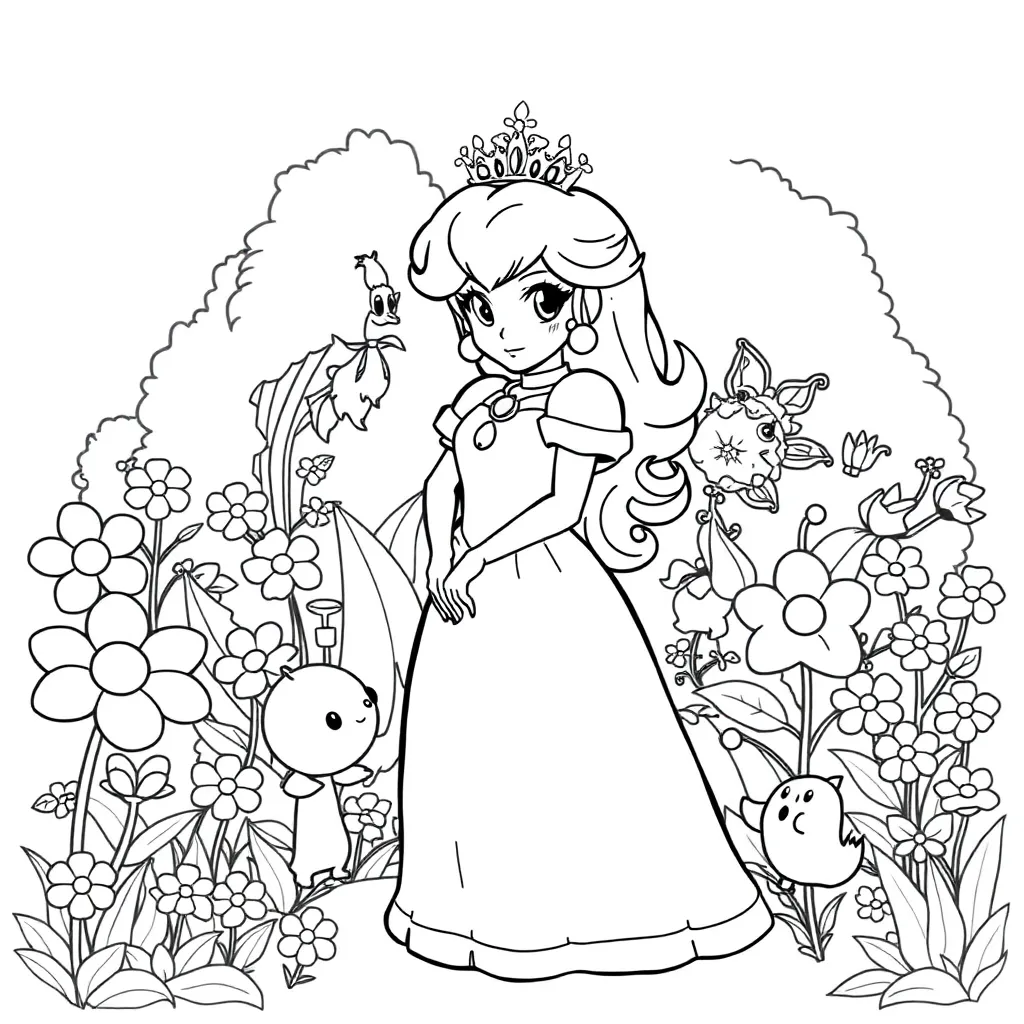 Princess Peach coloring page