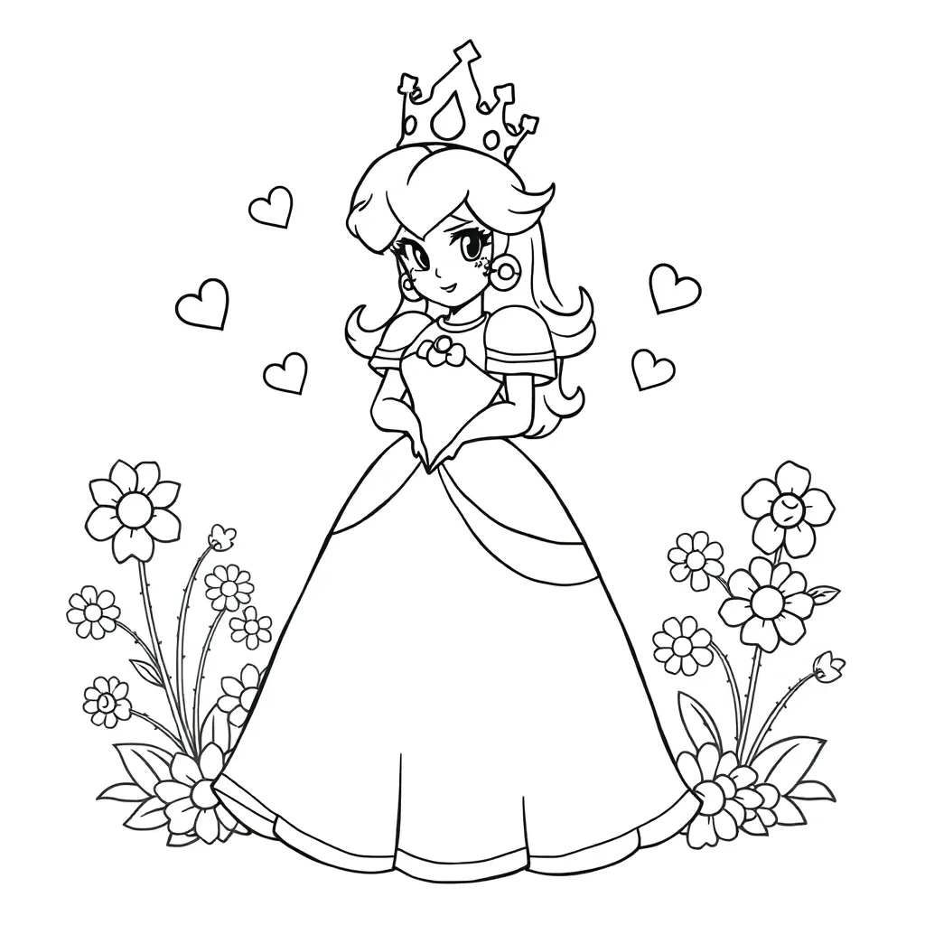 Princess Peach coloring page