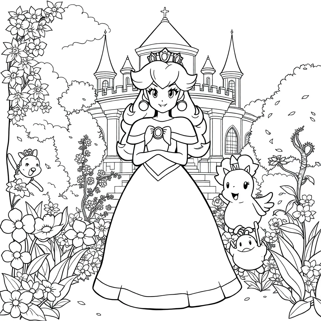 Princess Peach coloring page