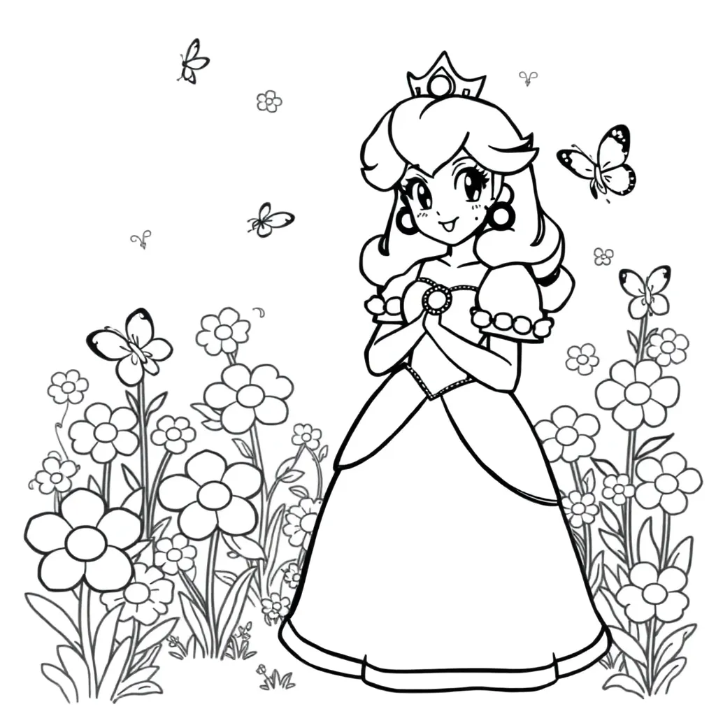 Princess Peach coloring page