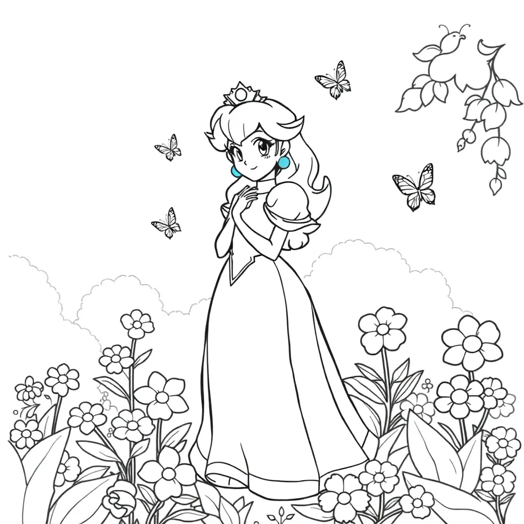 Princess Peach coloring page