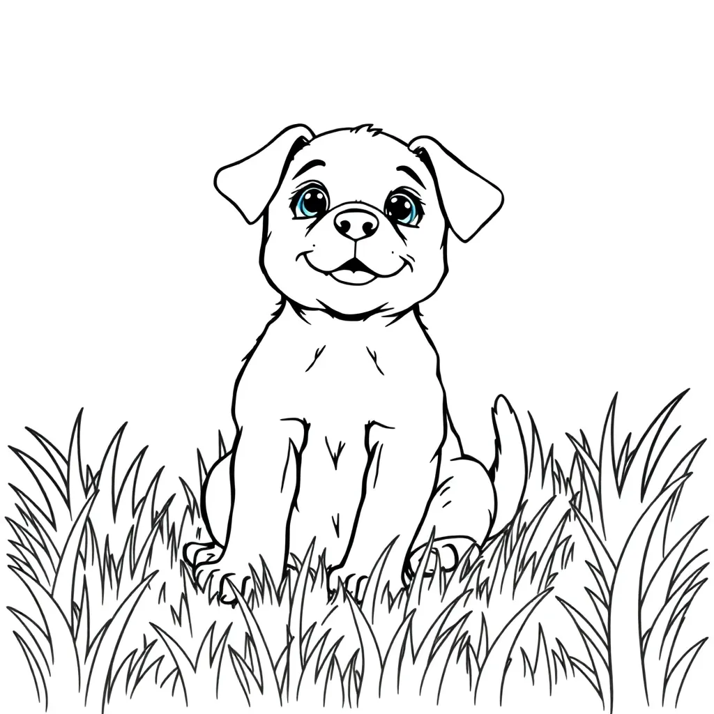 Puppy coloring page